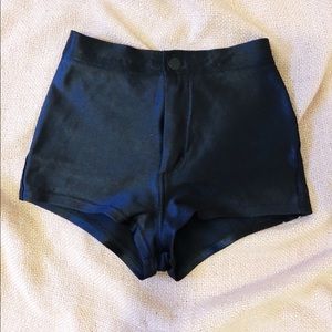 American Apparel black disco shorts XXS